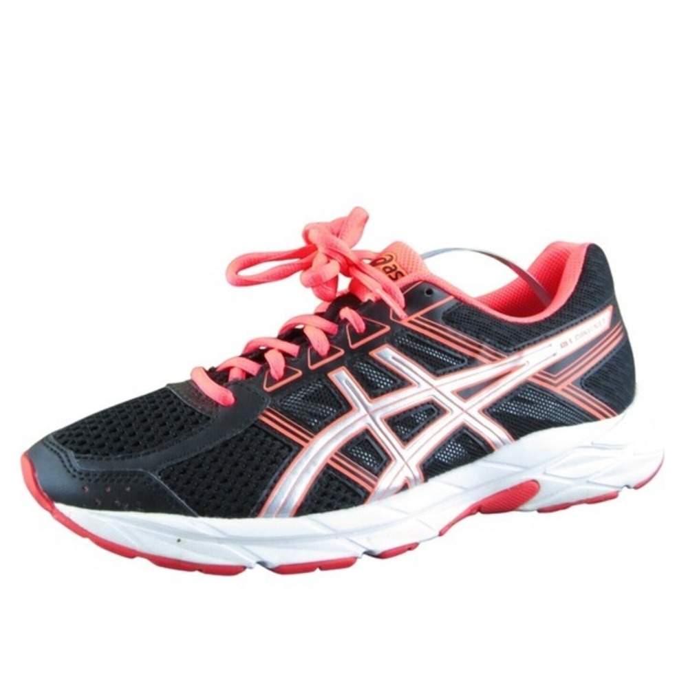 ASICS Women's Contend 4 Sneaker Black Synthetic Size 6.5M Gently Used 2025